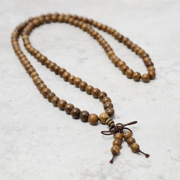 Buddha Stones 108 Mala Beads Bracelet Prayer Meditation Sandalwood Elastic - image 17