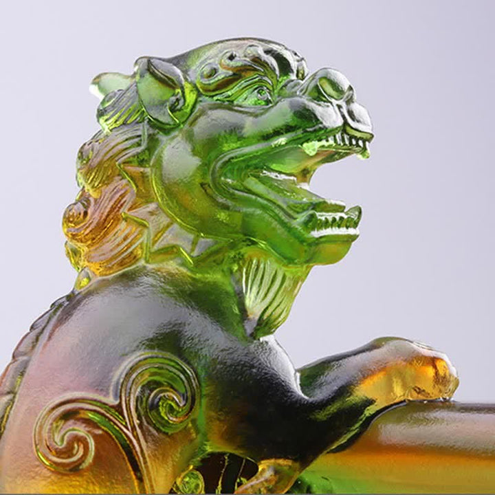 Handmade Liuli Crystal PiXiu Treasure Bowl Art Piece Home Decoration - image 4