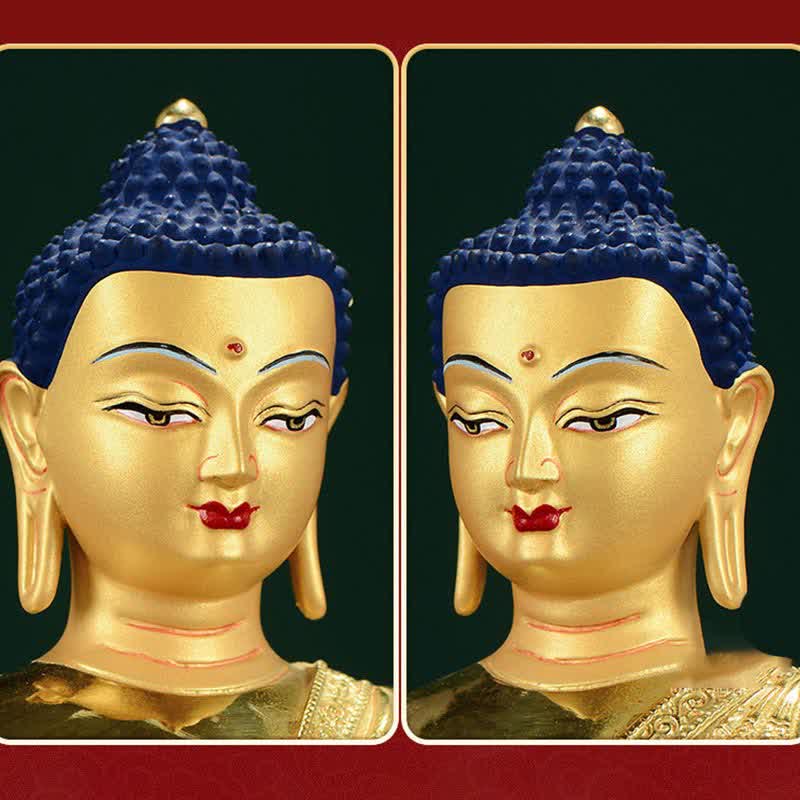 Buddha Shakyamuni Figurine Enlightenment Copper Statue Home Offering Decoration - image 13