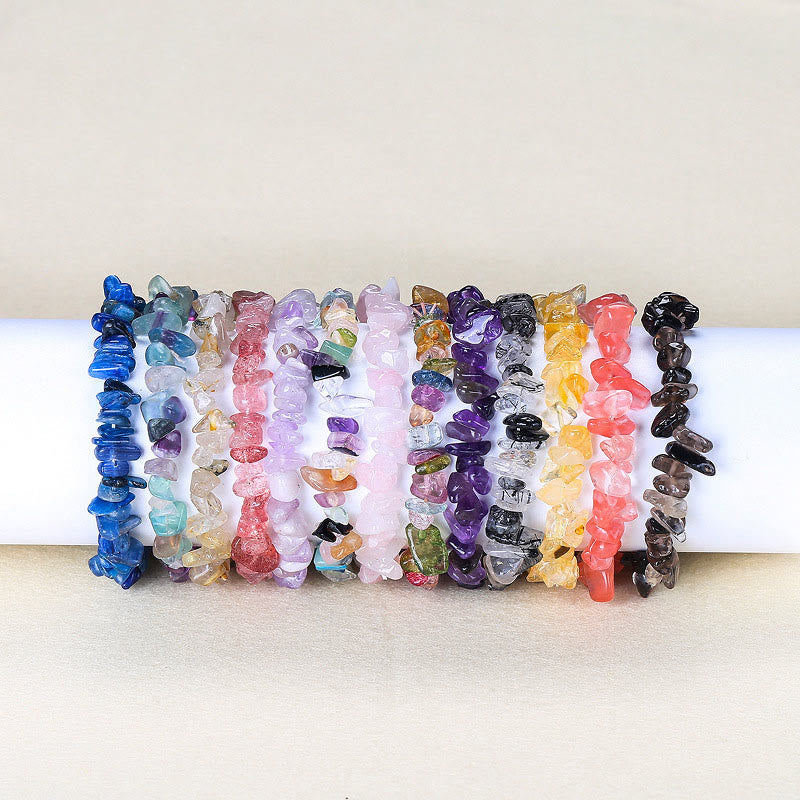 Natural Irregular Shape Crystal Stone Warmth Soothing Bracelet