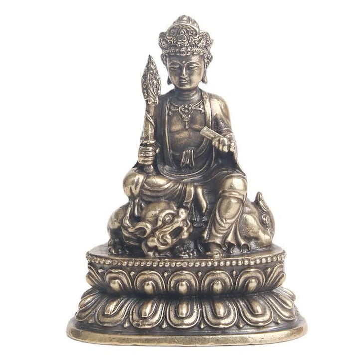 Manjusri Bodhisattva Serenity Copper Statue Decoration - image 9