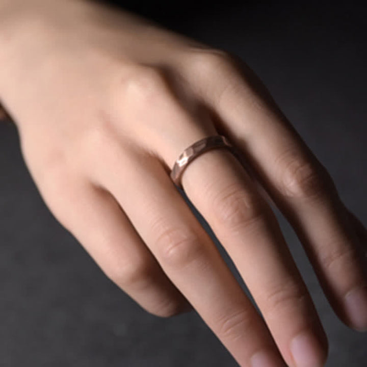 Buddha Stones Tibetan Simple Design Copper Wealth Ring - image 3