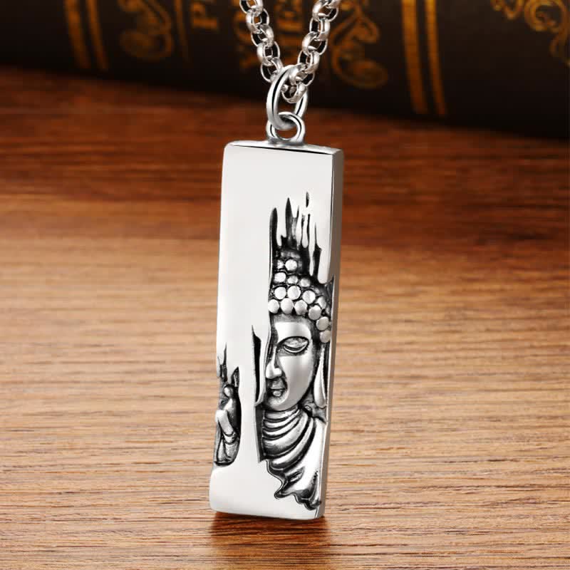 Buddha Stones Tathagata Buddha Strength Protection Amulet Lucky Vintage Style Pendant Necklace - image 2