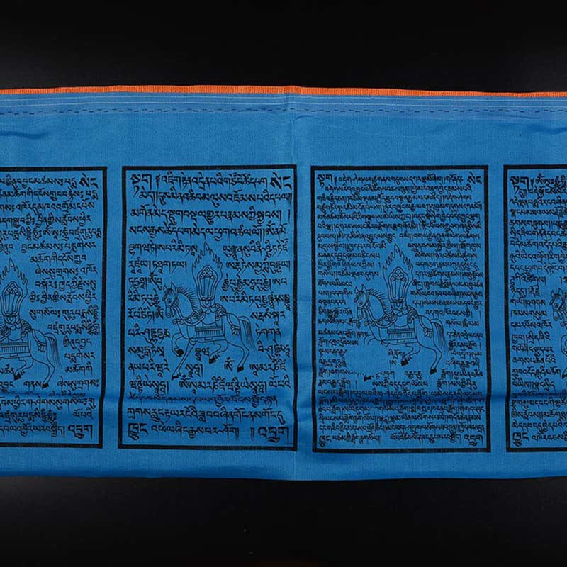 Buddha Stones Tibetan 5 Colors Silk Windhorse Auspicious Outdoor 25 Pcs Prayer Flag