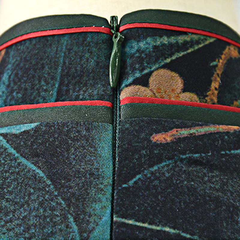 Buddha Stones Vintage Pink Flowers Print Cheongsam Dress Women's Qipao Dress - image 5