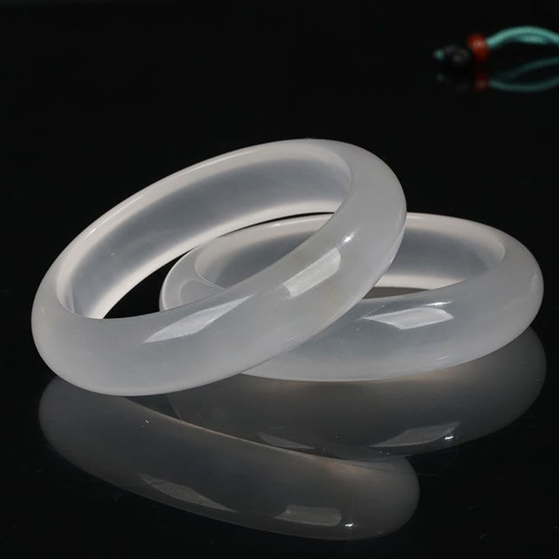 Buddha Stones Natural Translucent Golden Silk Jade Wealth Luck Bracelet Bangle - image 6