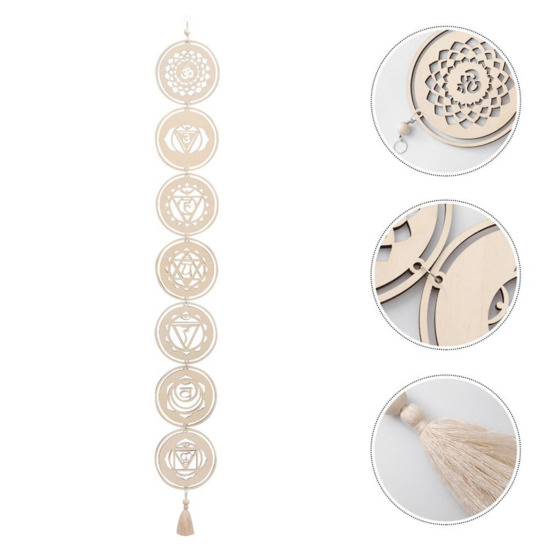 Buddha Stones Chakra Balancing Wall Hanger Home Decor - Wood - image 0