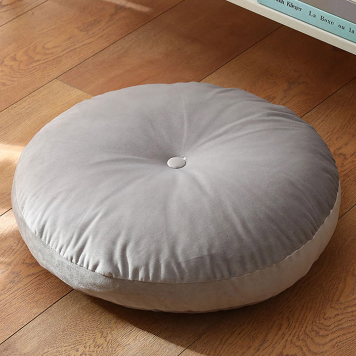 Lotus Simple Pattern Linen Meditation Seat Cushion Home Living Room Decoration - Detachable - Approx. 40cm × 10cm (slight variation possible) - LightGrey - image 27