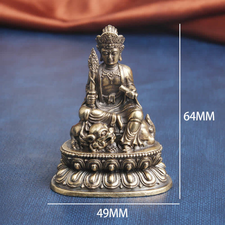 Manjusri Bodhisattva Serenity Copper Statue Decoration - image 8