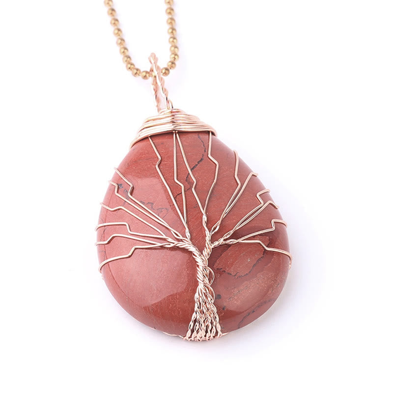 Buddha Stones Natural Quartz Crystal Tree Of Life Healing Energy Necklace Pendant - image 21