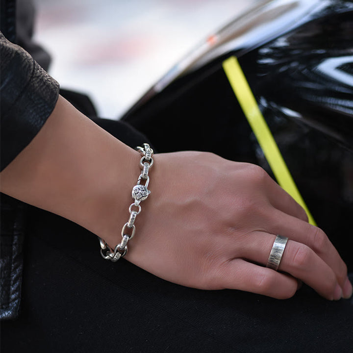 Buddha Stones Om Mani Padme Hum Double Dorje Copper Engraved Wisdom Bracelet - image 18