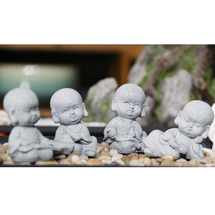 Buddha Stones Meditation Prayer Monk Buddha Statue Serenity Home Decoration - image 16