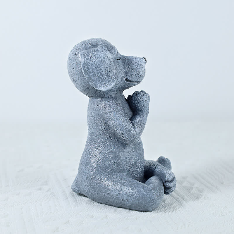 Meditating Zen Dog Cat Frog Decoration - image 3