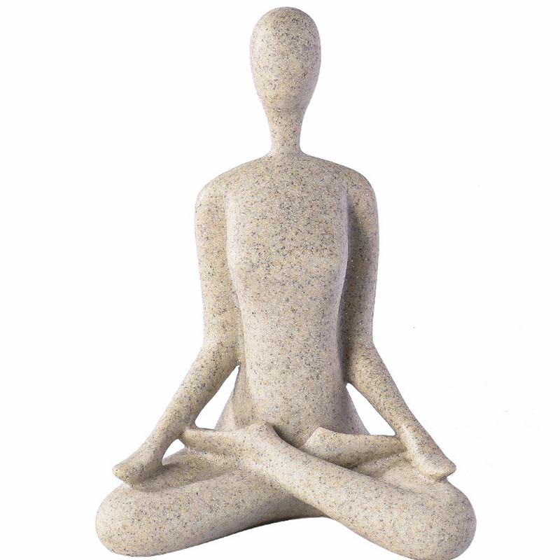 Abstract Yoga Meditating Exercise Resin Spiritual Figurine Sculpture Desk Decoration - image 12