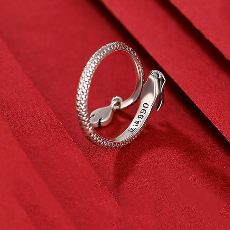 Buddha Stones 925 Sterling Silver Vintage Year of the Dragon Luck Protection Strength Adjustable Ring - image 21