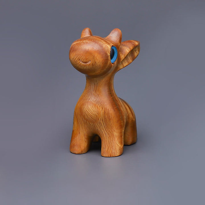 Buddha Stones Thuja Sutchuenensis Green Sandalwood Boxwood Mini Cute Animal Rabbit Cat Deer Whale Prosperity Phone Hanging Decorations - Green Sandalwood Deer Decoration - image 6