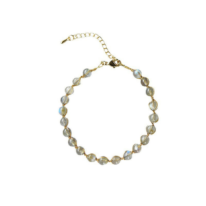 Buddha Stones Natural Moonstone 14K Gold Plated Healing Positive Bracelet - image 7