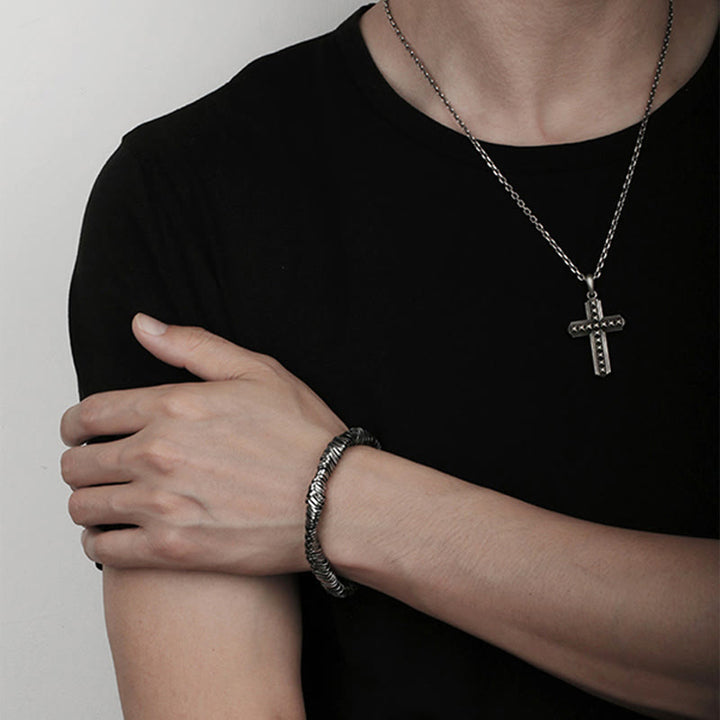 Buddha Stones 925 Sterling Silver Vintage Twisted Design Wealth Healing Chain Bracelet - image 10