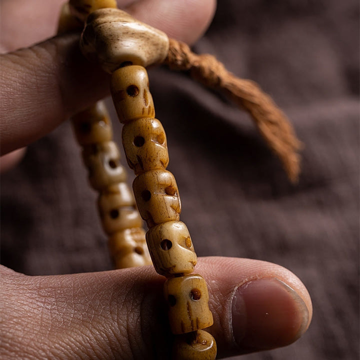 Buddha Stones Tibetan Yak Bone The Lord Of The Corpse Forest Keep Away Evil Spirits Bracelet