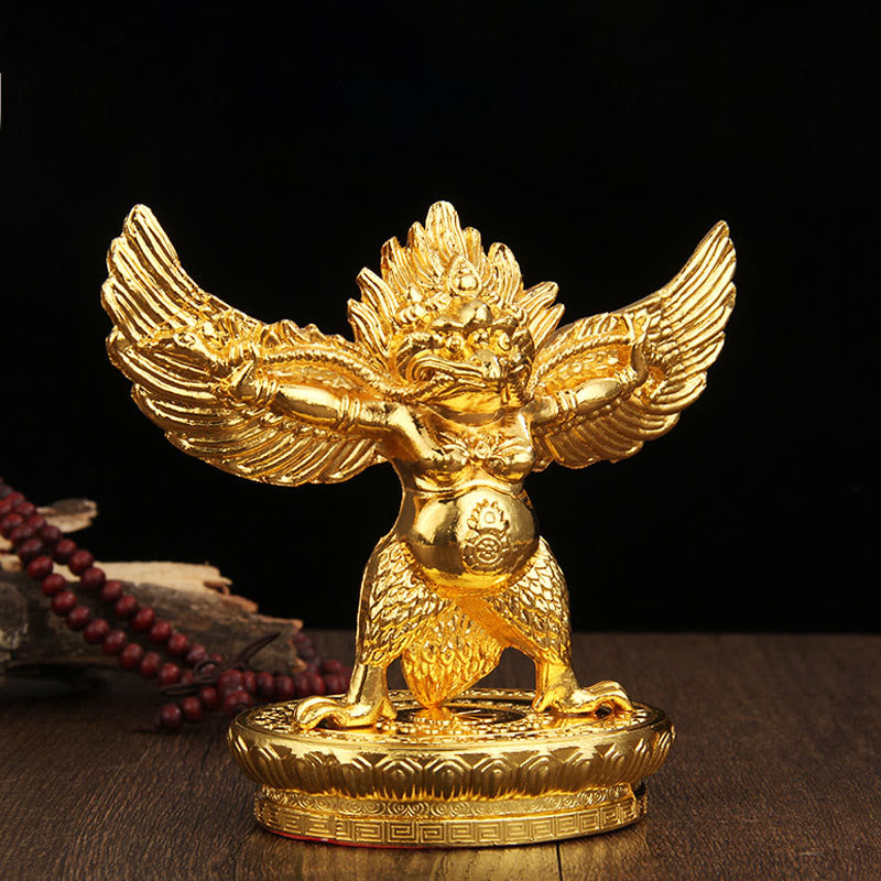 Tibetan Gold Garuda Bird Alloy Protection Home Decoration - Gold Garuda Bird(Wisdom♥Protection) - image 0