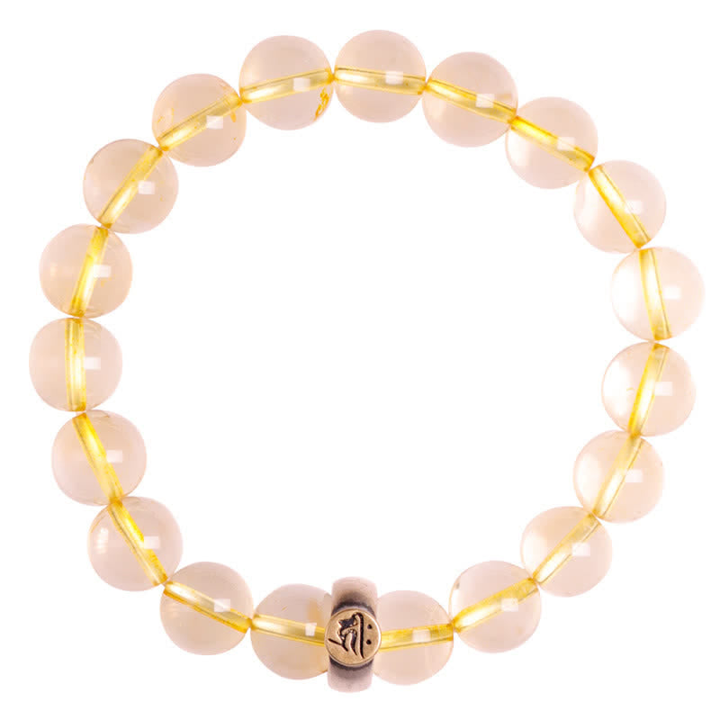 925 Sterling Silver Chinese Zodiac Natal Buddha Citrine Protection Bracelet - image 19