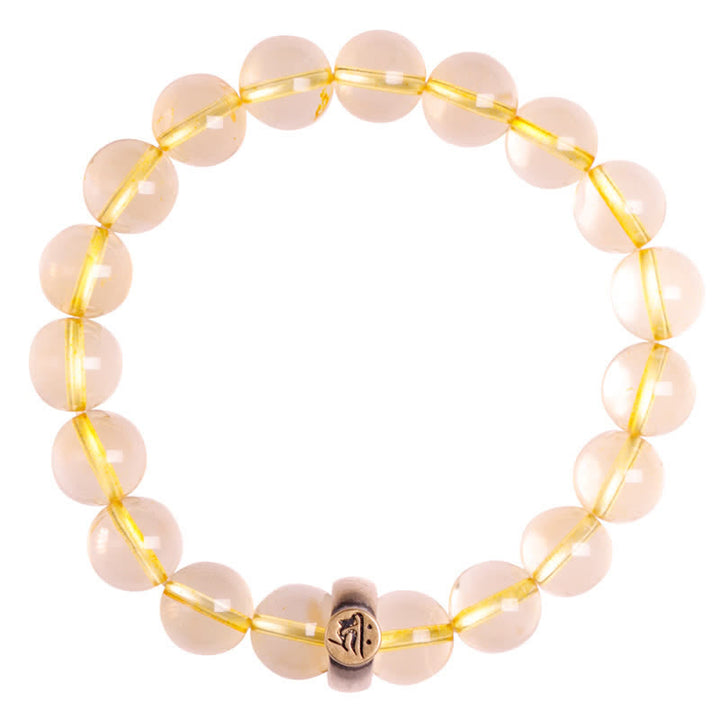 925 Sterling Silver Chinese Zodiac Natal Buddha Citrine Protection Bracelet - image 19