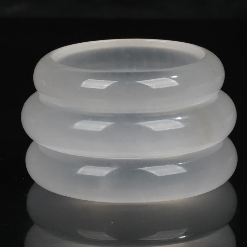 Buddha Stones Natural Translucent Golden Silk Jade Wealth Luck Bracelet Bangle - image 2