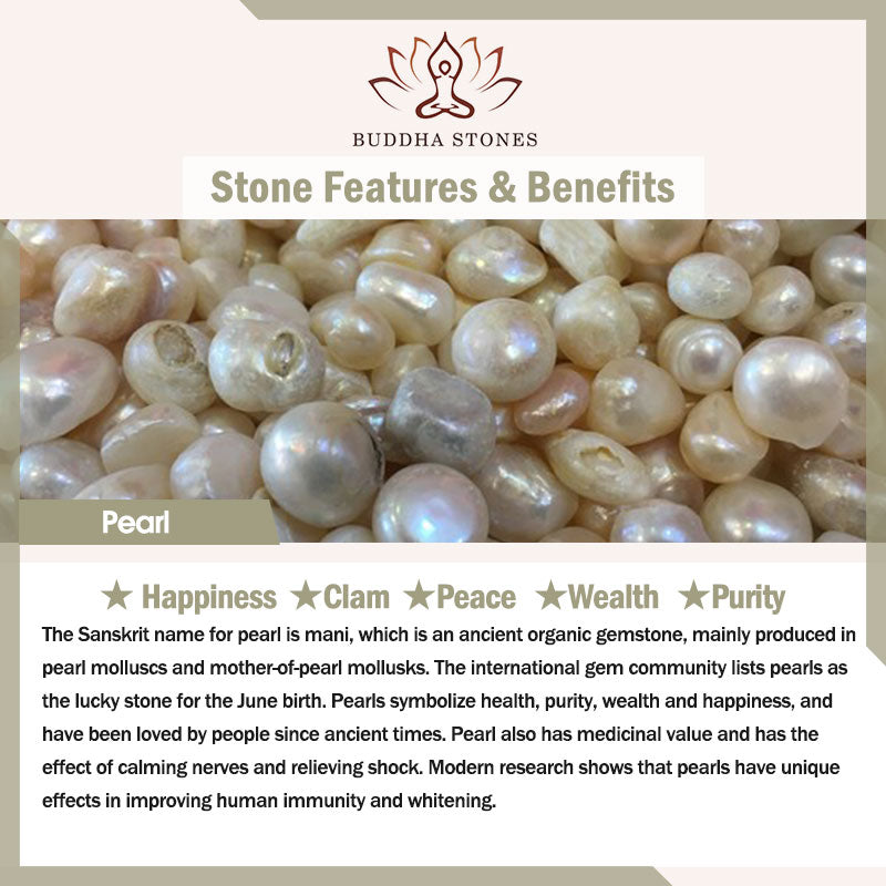 Buddha Stones Pearl White Flower Leaves Happiness Drop Earrings - image 5