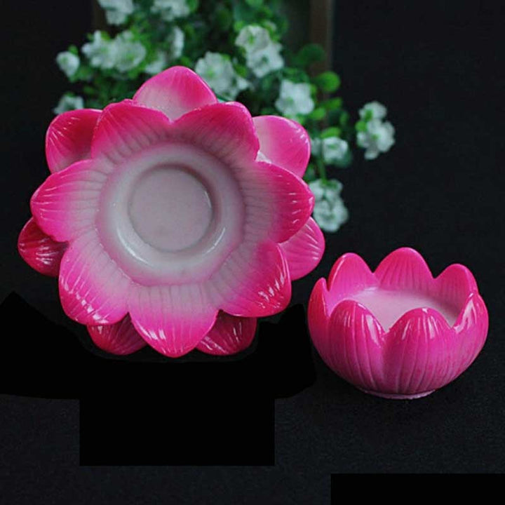 Meditation Prayer Altar Lotus Flower Candle Holder Buddhist Temple Rituals Use Items - image 3