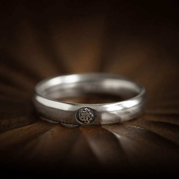 Buddha Stones 925 Sterling Silver Chinese Zodiac Natal Buddha Blessing Couple Ring - image 21