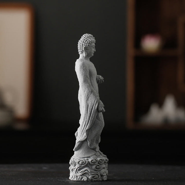 Buddha Stones Meditation Buddha Auspicious Clouds Design Serenity Home Decoration - image 2