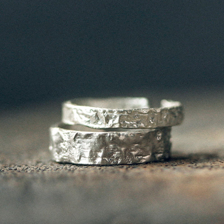 925 Sterling Silver Simple Design Blessing Couple Ring - image 7