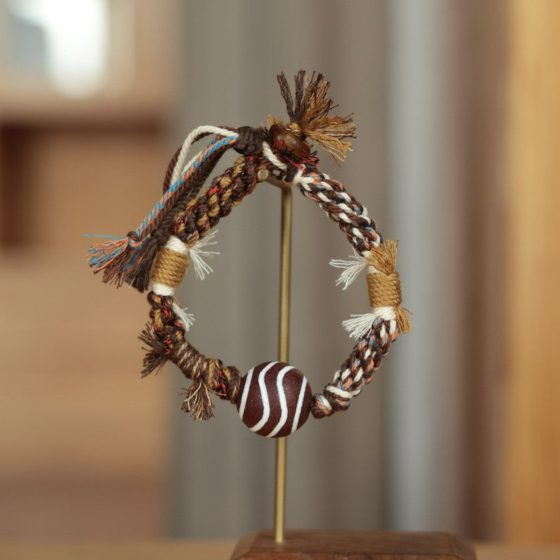 Buddha Stones Vintage Tibetan Dzi Bead Luck Rope Bracelet - image 5