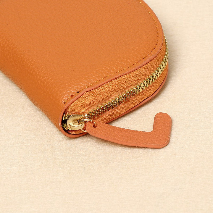 Buddha Stones PU Leather Cat Ear Embroidery Compact Purse - image 9