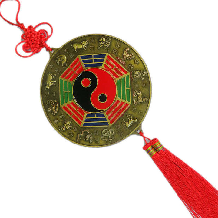 Feng Shui Bagua Map Chinese Knotting Harmony Energy Map Mirror - 15.8CM Round Bagua Map - image 10