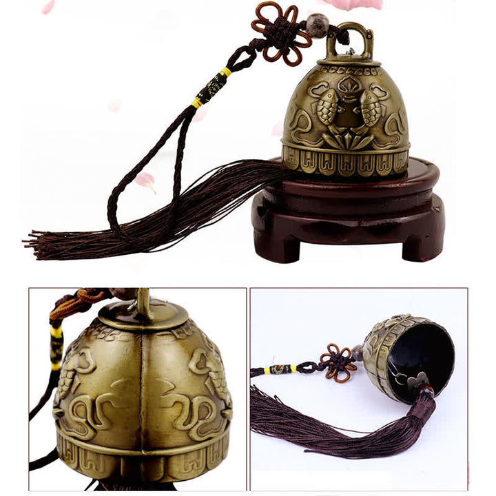 Feng Shui Buddha Koi Fish Phoenix Wind Chime Bell Luck Wall Hanging Decoration - image 7