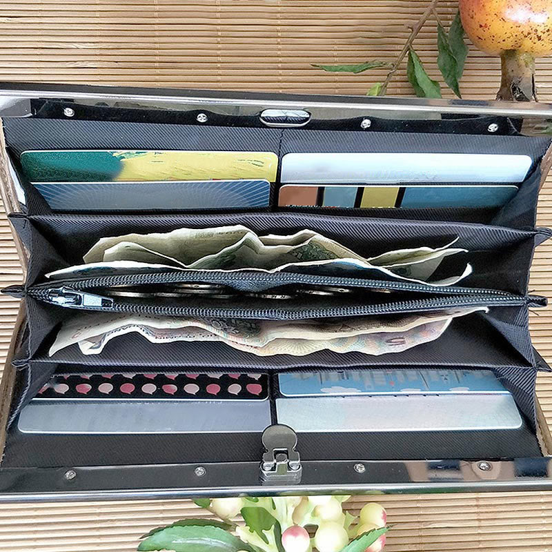 Buddha Stones Flower Plum Peach Blossom Bamboo Double-sided Embroidery Large Capacity Cash Holder Wallet Shopping Purse