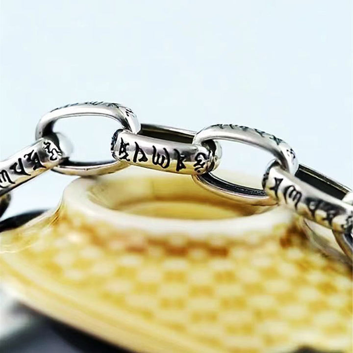 Buddha Stones Om Mani Padme Hum Double Dorje Copper Engraved Wisdom Bracelet - image 3