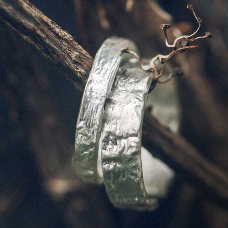 925 Sterling Silver Simple Design Blessing Couple Ring - image 8