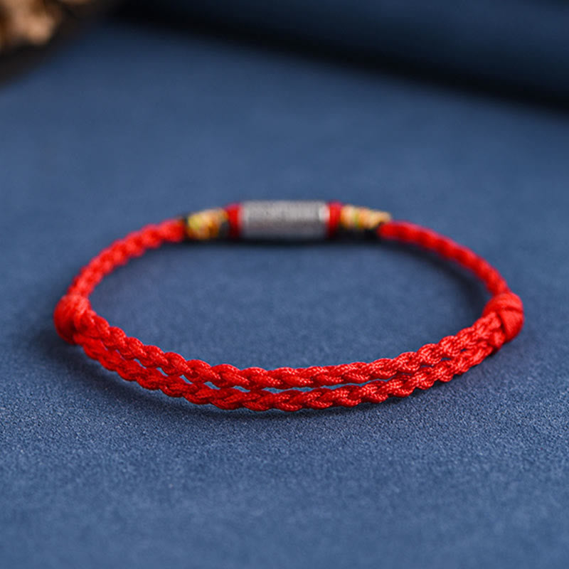 Buddha Stones Handcrafted 925 Sterling Silver Everything Goes Well Design Protection Strength Bracelet Anklet - image 6