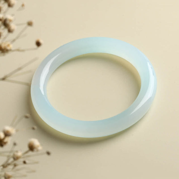Natural Aquamarine Blessing Serenity Bangle Bracelet - image 6