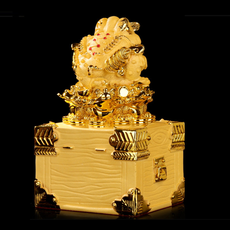Buddha Stones Feng Shui Money Frog Statue Luck Wealth Decoration - image 4