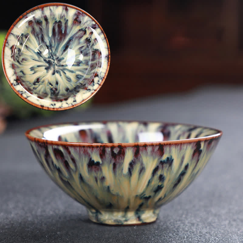 Buddha Stones Colorful Ceramic Teacup Home Office Tea Cups - Seashell - image 68