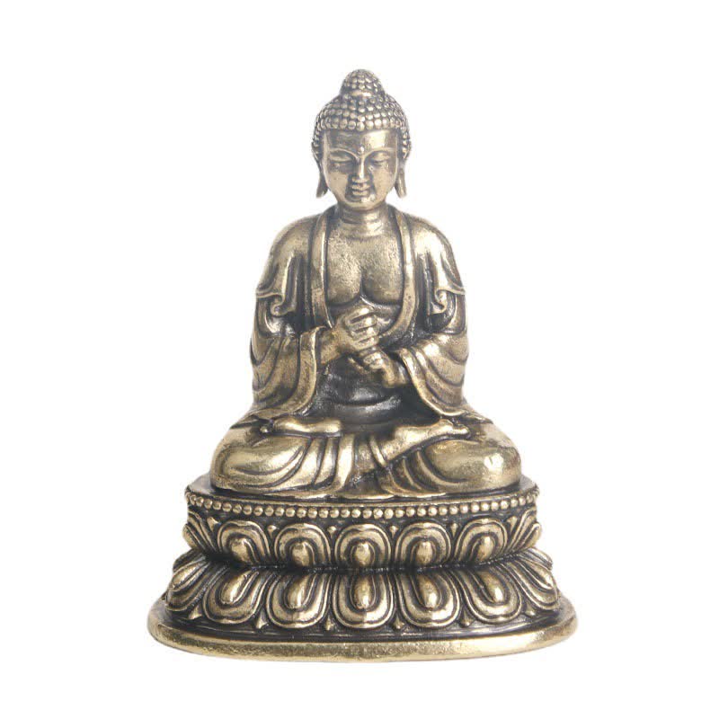 Tathagata Buddha Serenity Copper Statue Decoration - image 8