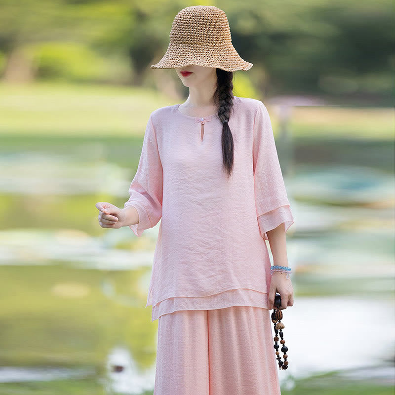 Tai Chi Meditation Prayer Zen Spiritual Morning Practice Clothing Women's Set - image 15
