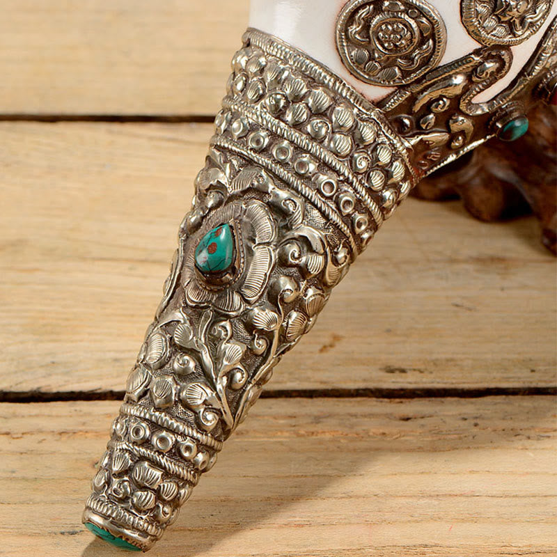 Tibetan Natural Shankha Conch Shell Seashell Wealth Lucky Home Decoration - image 16