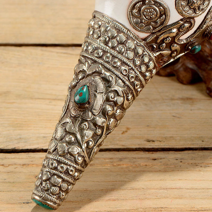 Tibetan Natural Shankha Conch Shell Seashell Wealth Lucky Home Decoration - image 16