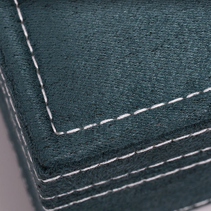 Buddha Stones Simple Design Jewelry Box Organizer Single Layer Flannel Jewelry Storage Box With Lock - image 11