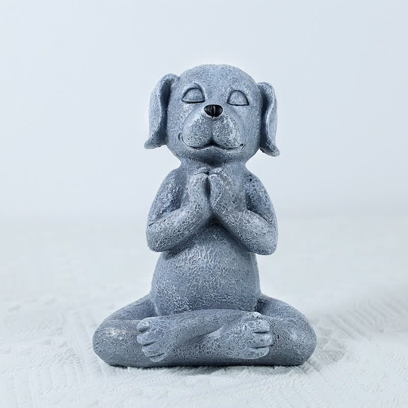 Meditating Zen Dog Cat Frog Decoration - image 1