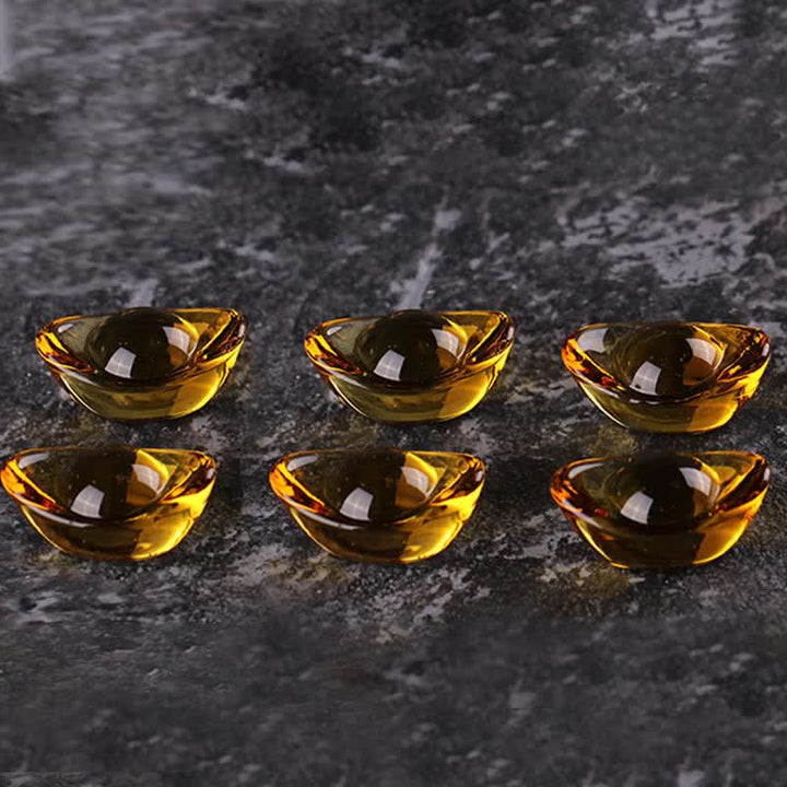 Handmade Liuli Crystal Treasure Bowl Art Piece Home Decoration - image 9